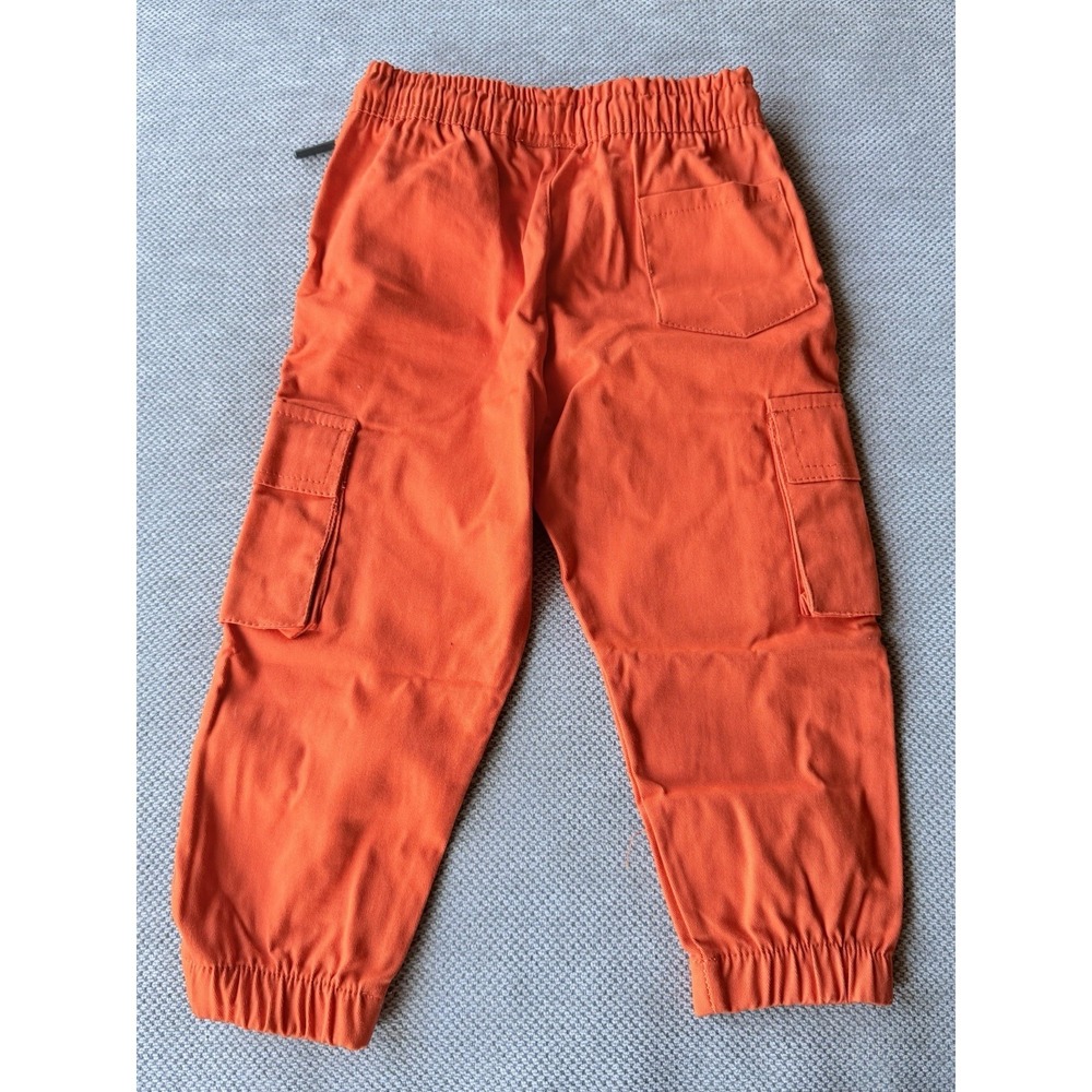 Little Trouble 2T Orange Cargo Joggers NWT Toddler Boys Streetwear Pants - Picture 5 of 5